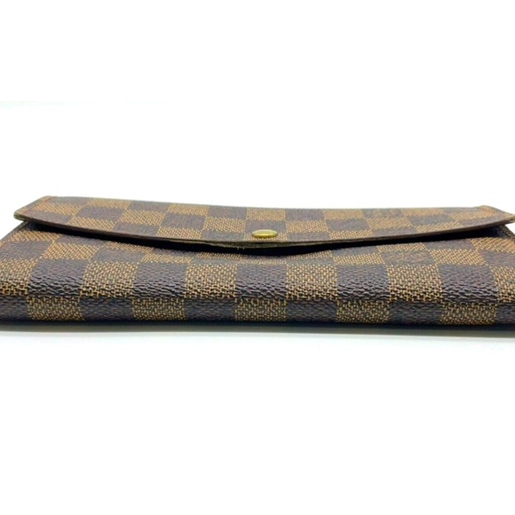 Auth Louis Vuitton Damier Ebene Sarah Long Wallet - Picture 5 of 14
